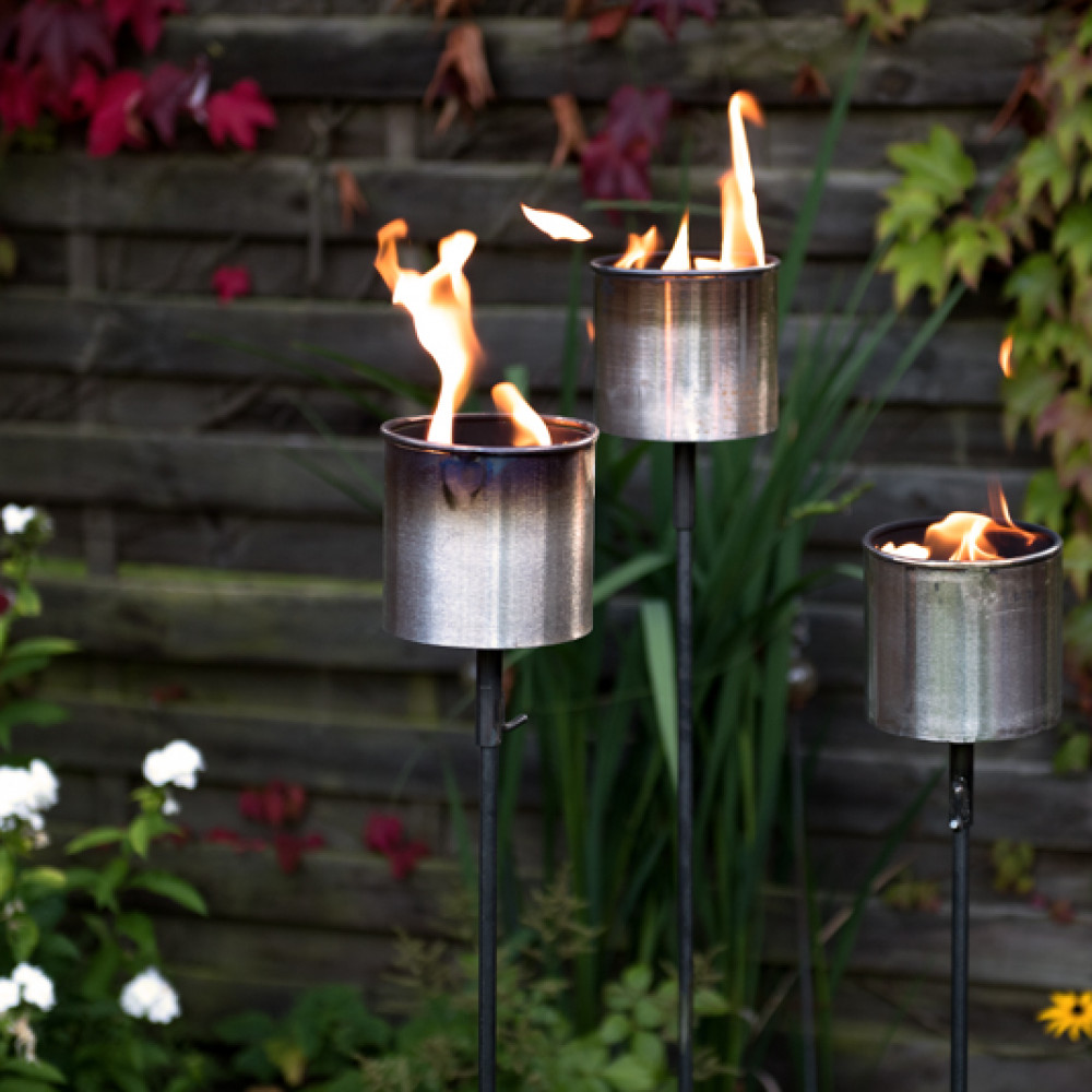Gartenfackel der Brandstifter Stahl Fackel Feuerfackel Gartenfackel