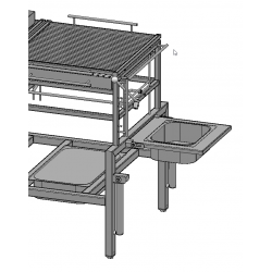 Ablagetisch GN Behälter 1/2 für "Grill DUPLEX Edelstahl"