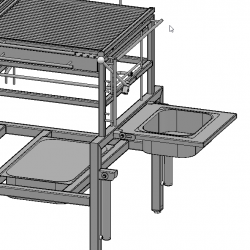 Ablagetisch GN Behälter 1/2 für "Grill DUPLEX Edelstahl"