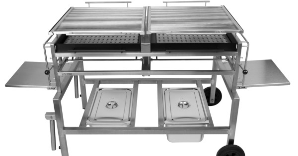 Holzkohlegrill Profi groß Duplex